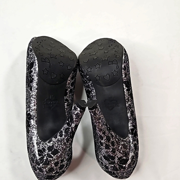 Vera Wang Princess Black & Silver Heels Size 7 - Picture 7 of 8